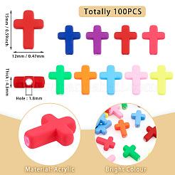 100PCS Spray Painted Acrylic Beads&nbsp;ACRP-TA0001-02
