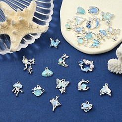 Alloy Rhinestone & Enamel Pendants&nbsp;FIND-YW0007-33
