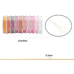 10 Rolls 3-Ply Polyester Metallic Threads&nbsp;MCOR-CJ0001-07A