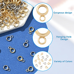 200Pcs 2 Colors 201 Stainless Steel Tube Bails&nbsp;STAS-BBC0008-24