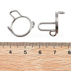 Non-Tarnish Plating(IP) 304 Stainless Steel Arch Adjustable Ring for Unisex&nbsp;RJEW-H230-03P