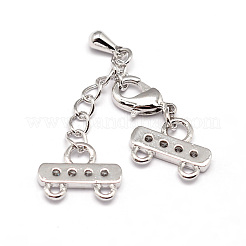 Brass Micro Pave Cubic Zirconia Chain Extender&nbsp;ZIRC-E010-23P