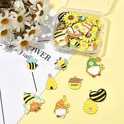 44Pcs 14 Styles Bees Theme Alloy Enamel Pandants&nbsp;FIND-FS0004-45