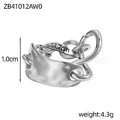 Exaggerated 304 Stainless Steel Rings for Women&nbsp;STAS-OY008-24P