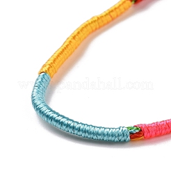 Polyester Braided String Cord Bracelet&nbsp;X-BJEW-I306-01B