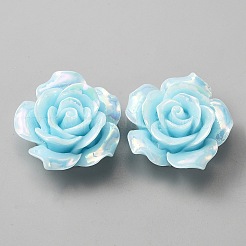 Opaque Resin Cabochons&nbsp;RESI-WH0013-18F