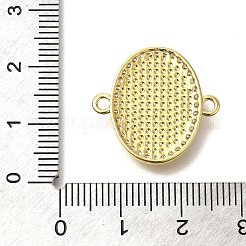 Rack Plating Brass Micro Pave Cubic Zirconia Connector Charm&nbsp;KK-P287-54G