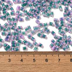 Two Tone Inside Colours Transparent Glass Seed Beads&nbsp;SEED-C004-05I