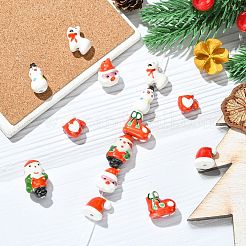 14Pcs 7 Styles Christmas Handmade Porcelain Beads&nbsp;PORC-CJ0001-36