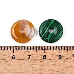 Natural & Synthetic Mixed Stone Donut Pendants&nbsp;G-N344-38C