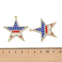 Independence Day Alloy Enamel Pendants&nbsp;ENAM-I069-01G-05