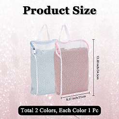 2Pcs 2 Colors Polyester Zipper Laundry Storage Bags&nbsp;ABAG-DJ0001-28A