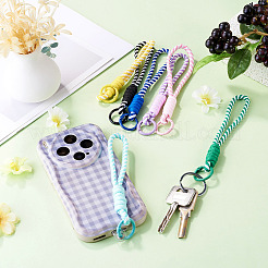 10Pcs 10 Colors Polyester Woven Lanyard Hand Mobile Straps&nbsp;MOBA-TA0001-01