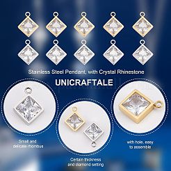 16Pcs 2 Colors 304 Stainless Steel Charms&nbsp;STAS-UN0035-45