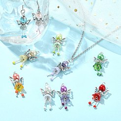 50Pcs 10 Styles Handmade Seed Beaded Pendants&nbsp;PALLOY-CJ00084