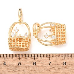 Brass Micro Pave Cubic Zirconia Peg Bails&nbsp;KK-A279-21G