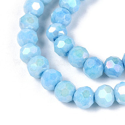 Anti-Tarnish Electroplate Glass Beads Strands&nbsp;EGLA-T021-4mm-15-10