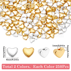 500Pcs 2 Colors Alloy Beads&nbsp;FIND-SP0002-21