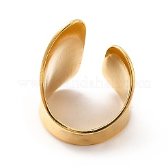 Ion Plating(IP) 304 Stainless Steel Wide Flat Open Cuff Ring for Women&nbsp;X-RJEW-F131-16G