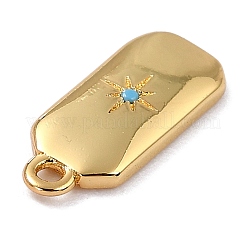 Brass Micro Pave Cubic Zirconia Charms&nbsp;ZIRC-I054-12G