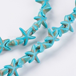 Synthetic Turquoise Beads Strands&nbsp;G-E456-06A-15mm