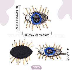 Evil Eye Felt Cloth Patches&nbsp;PATC-WH0007-13
