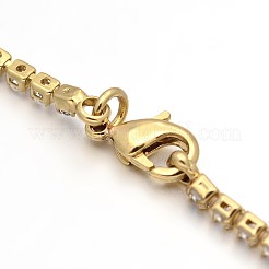 Golden Plated Brass Cubic Zirconia Cup Chain Bracelets&nbsp;BJEW-H0001-04G