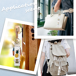 2Pcs Felt Badge Holders Keychain Clasps&nbsp;FIND-CP0004-06A