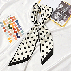 Polka Dot Pattern Polyester Fabric Scarf for Women Girls&nbsp;AJEW-WH20072-65