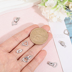 5 Sets Brass Micro Pave Clear Cubic Zirconia Fold Over Clasps&nbsp;KK-CA0002-67P