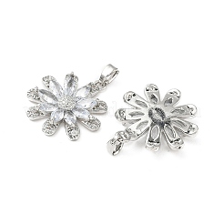 Brass Micro Pave Cubic Zirconia Pendants&nbsp;KK-S532-06P