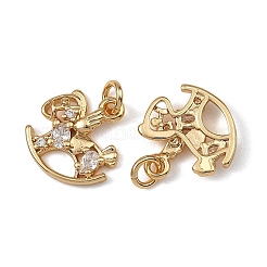 SHEGRACE Brass Pave Clear Cubic Zirconia Charms&nbsp;XGRQ4D438-658G