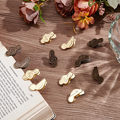 4Pcs Musical Note Zinc Alloy Clips&nbsp;AJEW-CP0009-08B-G