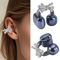2Pcs Alloy Micro Pave Cubic Zirconia Bowknot Clip&nbsp;AJEW-CP0010-55