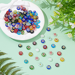 120pcs Handmade Millefiori Glass Beads&nbsp;LAMP-ME0001-11