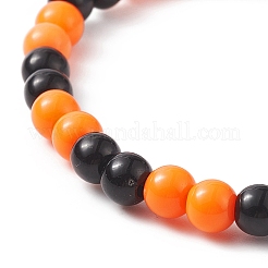 Halloween Theme Acrylic Beaded Stretch Bracelets&nbsp;BJEW-JB09193-02