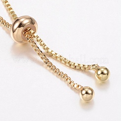 Adjustable Brass Bolo Bracelets&nbsp;BJEW-P200-11G