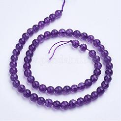 Natural Amethyst Bead Strands&nbsp;G-F422-02-6mm