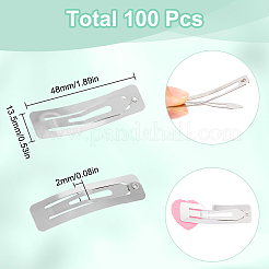 100Pcs Iron Hair Clip Findings&nbsp;PHAR-SC0001-002A
