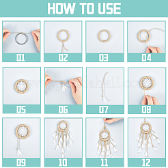 DIY Woven Net Pendants Decoration Making Kits&nbsp;DIY-GA0008-78