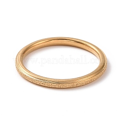 Textured 201 Stainless Steel Simple Thin Finger Ring for Women&nbsp;RJEW-I089-26G
