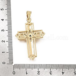 Brass Micro Pave Blue Cubic Zirconia Pendants&nbsp;CU-CBA4BAF-02G