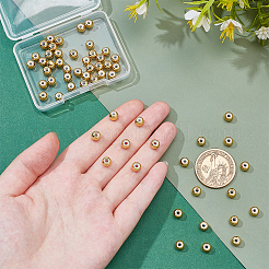 60Pcs Brass Beads&nbsp;KK-PH0012-58G-02