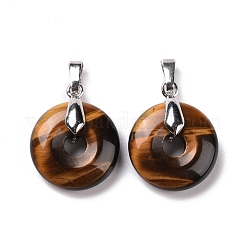 Natural Tiger Eye Pendants&nbsp;G-E059-01P-01