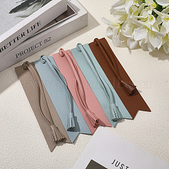 5Pcs 5 Colors PU Leather Tassel Bookmark&nbsp;AJEW-GF0011-83