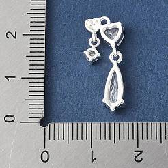 Brass Micro Pave Cubic Zirconia Pendants&nbsp;KK-A253-06S-02