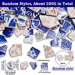 500G 4 Styles Handmade Porcelain Cabochons&nbsp;PORC-SP0001-22
