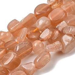 Natural Peach Moonstone Beads Strands&nbsp;G-P601-A19-02