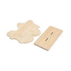 3-Slot Wood Necklace Organizer Display Stands&nbsp;ODIS-H006-02