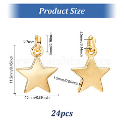 24Pcs Brass Pendants&nbsp;KK-GO0002-26